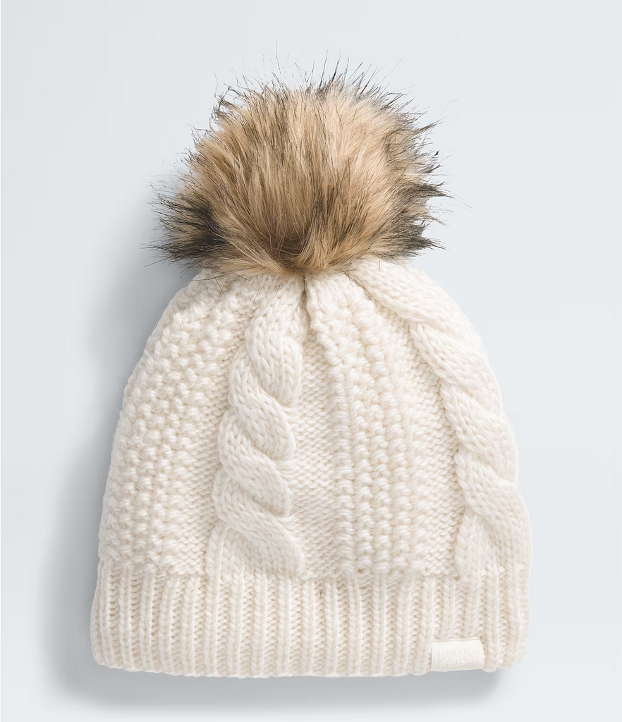 The North Face Women's Oh Mega Fur Pom Lined Beanie-White Dune-Killington Sports