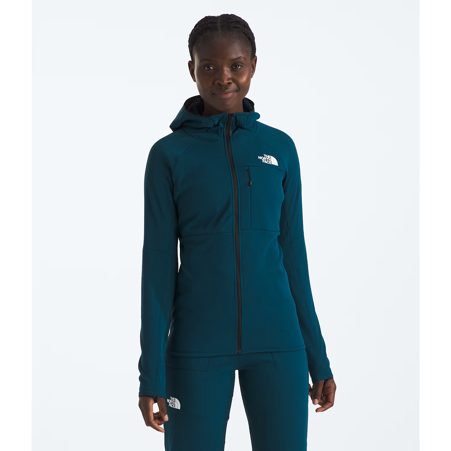 The North Face Summit FUTUREFLEECE Full Zip Hoodie Women s Small Midnight Petrol