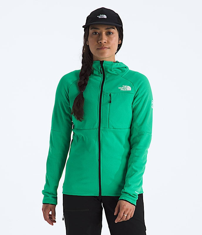 The North Face Women's Summit Futurefleece Full Zip Hoodie-Nebula Green-Killington Sports