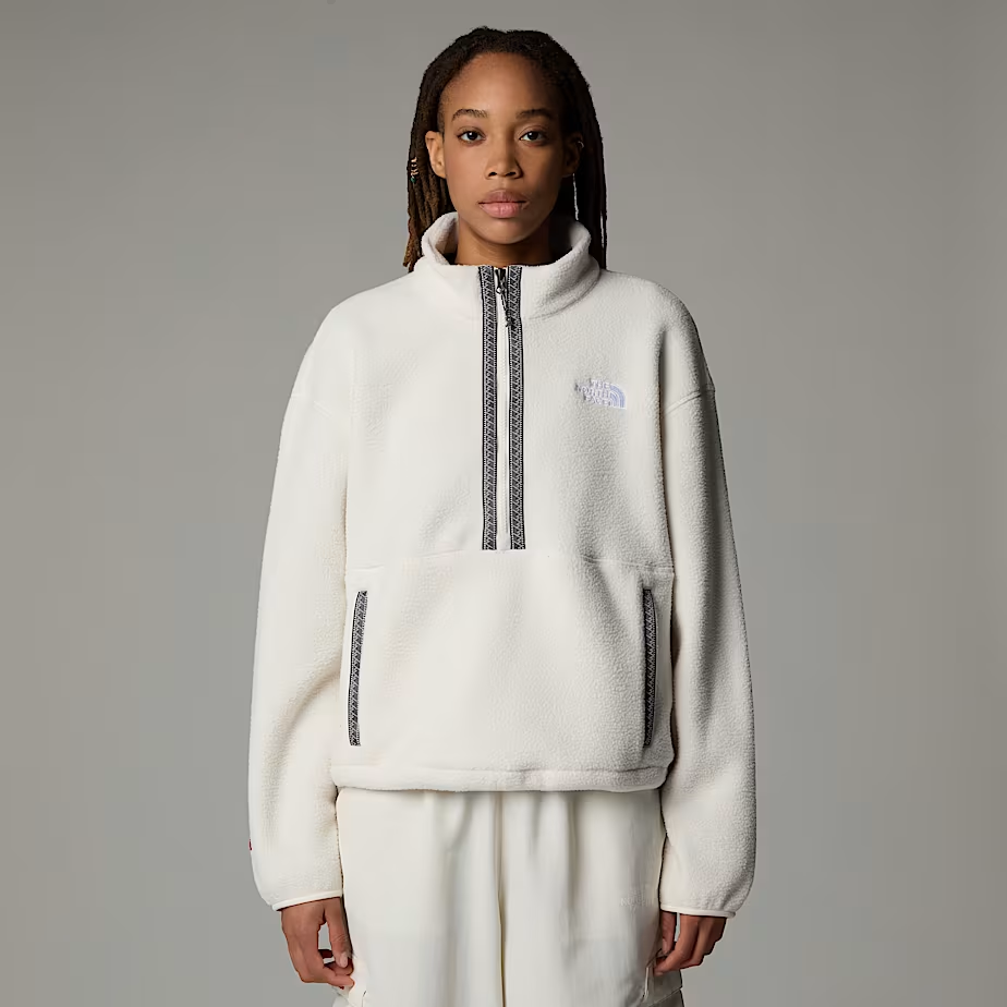 The North Face Women's TNF™ Fleeski 1/4 Zip Pullover-White Dune-Killington Sports