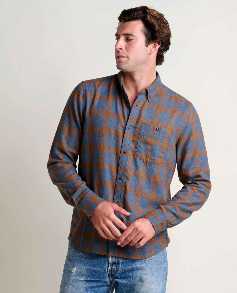 Toad & Co Men's Airsmyth Long Sleeve Shirt-Partridge Two Color Plaid-Killington Sports