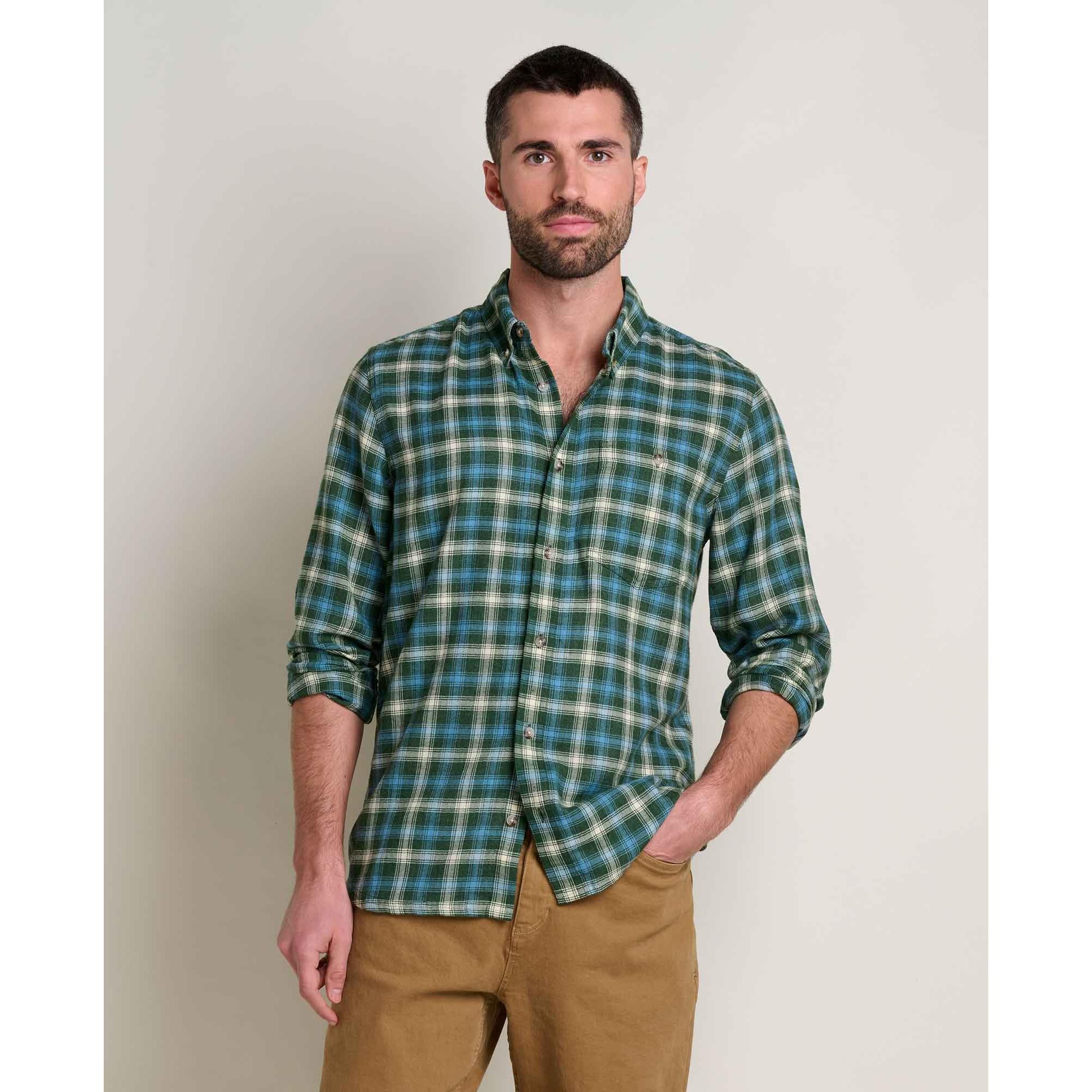 Toad & Co Men's Airsmyth Long Sleeve Shirt-Pasture Mini Check-Killington Sports