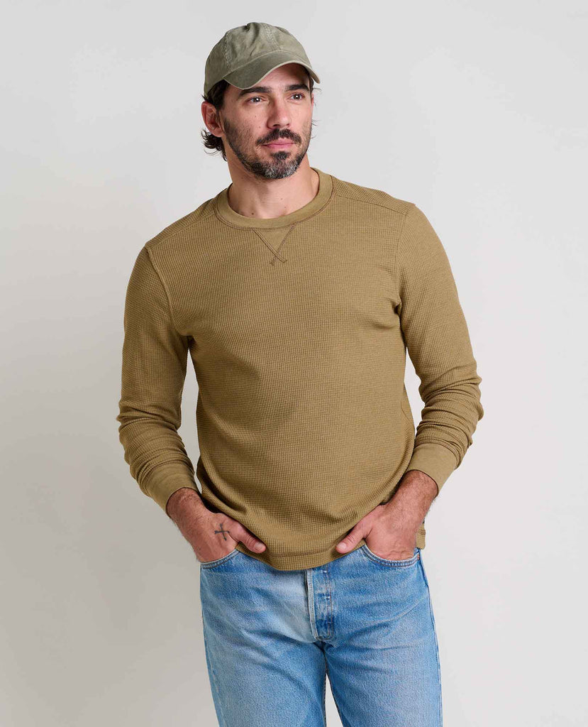 Toad & Co Men's Framer II Long Sleeve Crew-Honey Brown-Killington Sports