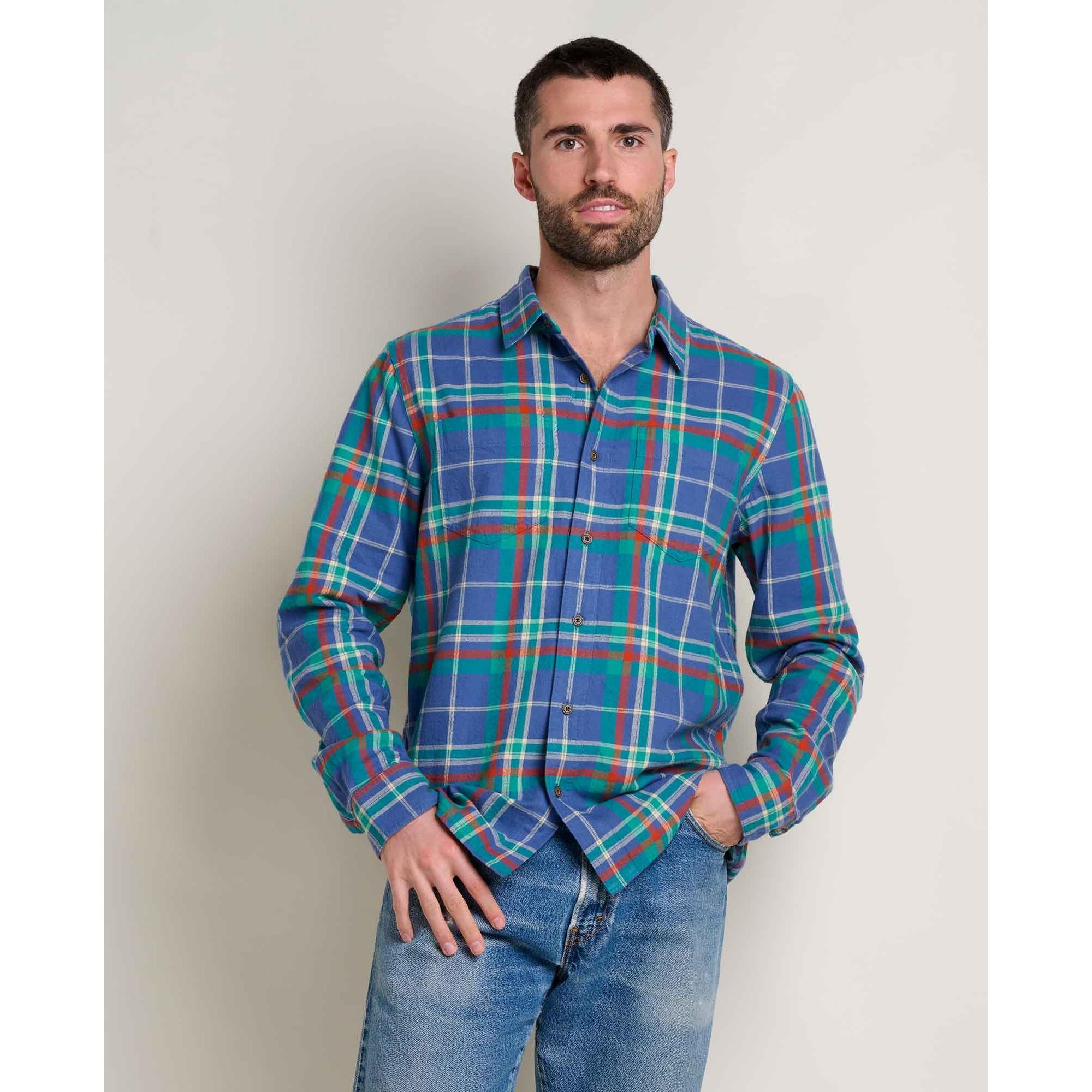 Toad & Co Men's Pinevale Long Sleeve Shirt-Kyanite-Killington Sports