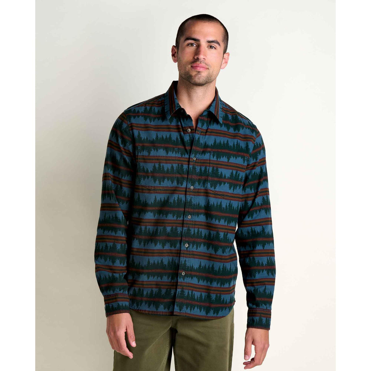 Toad & Co Men's Pinevale Longsleeve Shirt-Midnight Print-Killington Sports