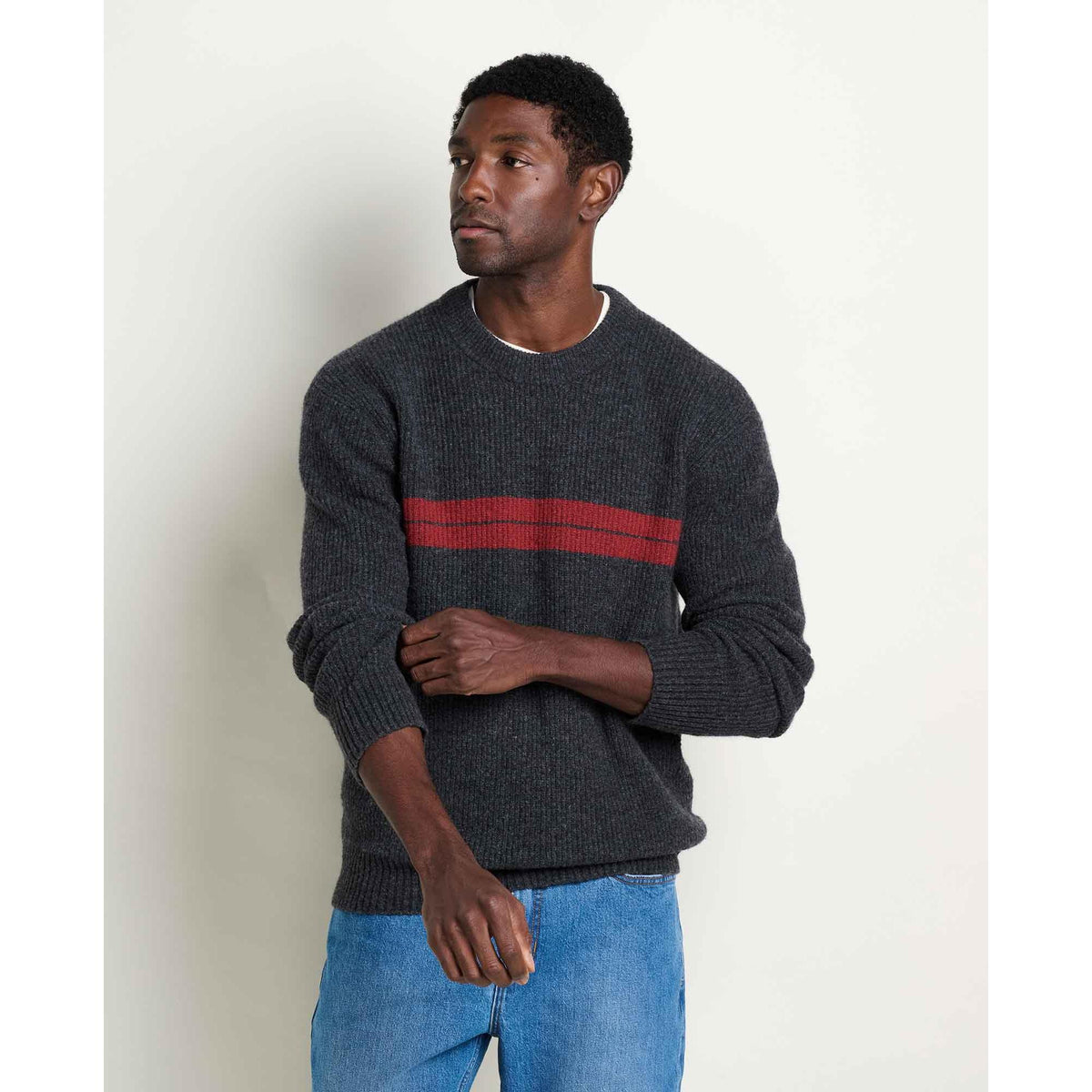 Toad & Co Men's Wasatch Sweater-Charcoal Pattern-Killington Sports