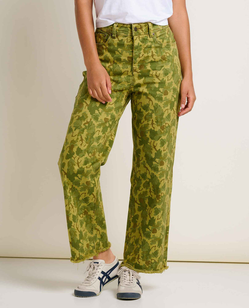 Toad & Co Women's Balsam Cutoff Pant-Green Olive Leaf Print-Killington Sports