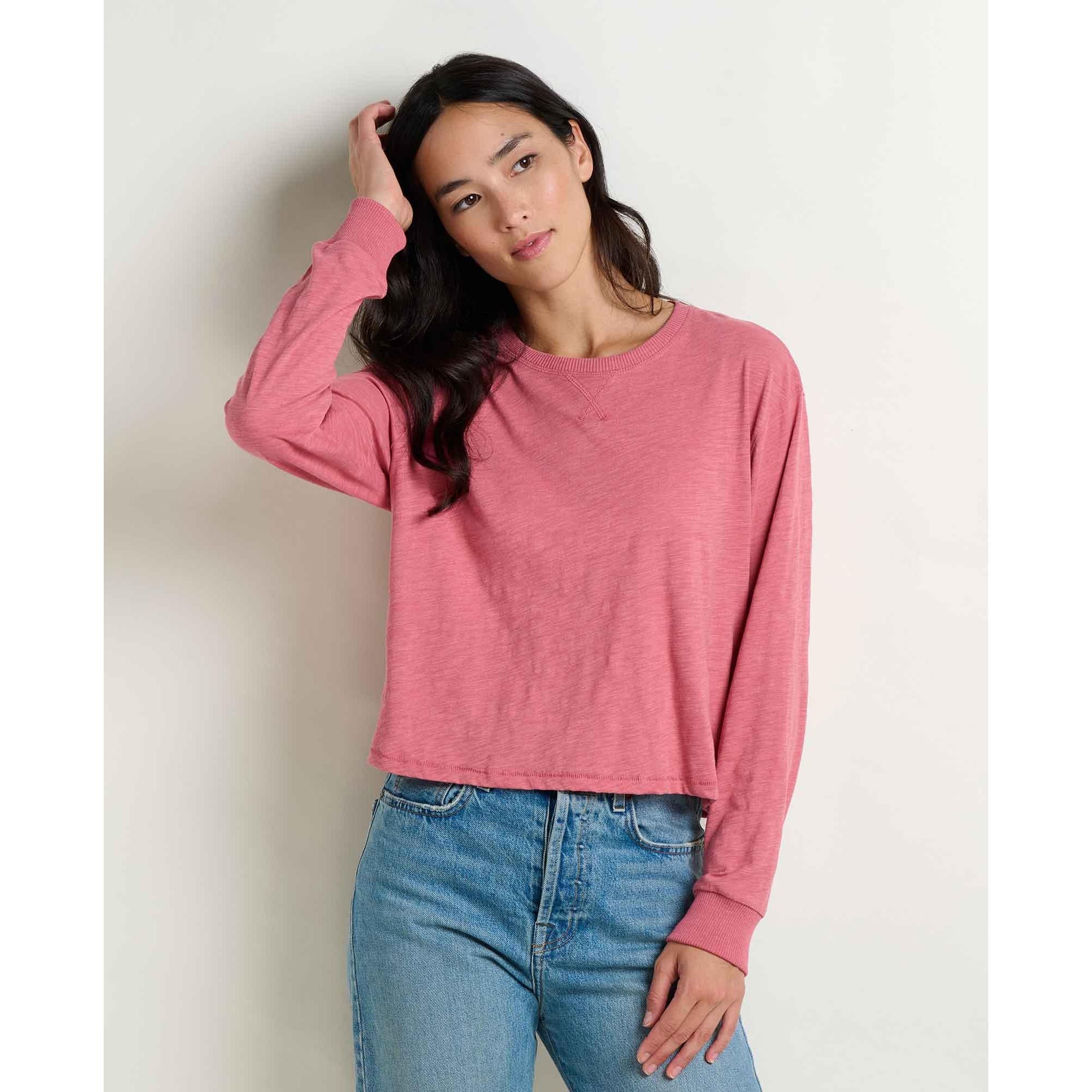Toad & Co Women's Boundless Jersey Long Sleeve Tee-Flamingo-Killington Sports
