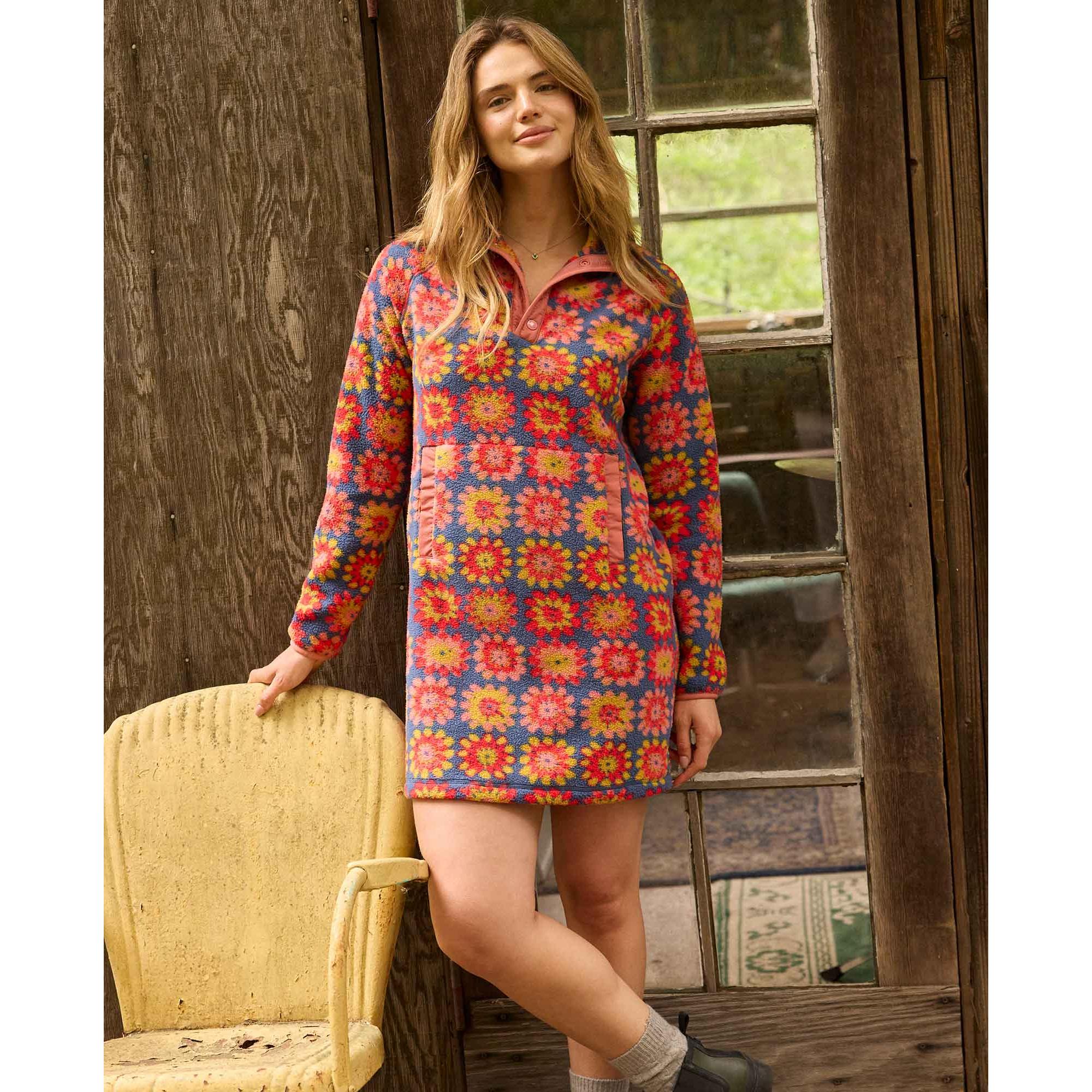 Toad & Co Women's Campo Fleece 1/4 Snap Dress-Killington Sports