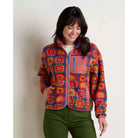 Toad & Co Women's Campo Fleece Jacket-Kyanite Floral Print-Killington Sports