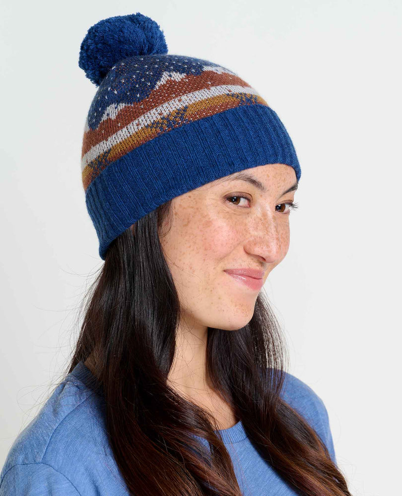 Toad & Co Women's Cazadero Pom Beanie-True Navy Scenic-Killington Sports