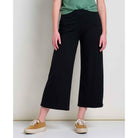 Toad & Co Women's Chaka Wide Leg Crop Pant-Black-Killington Sports