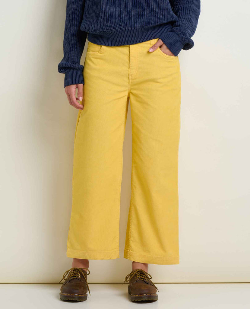 Toad & Co Women's Coaster Cord Wide Leg Pant-Chamomile-Killington Sports