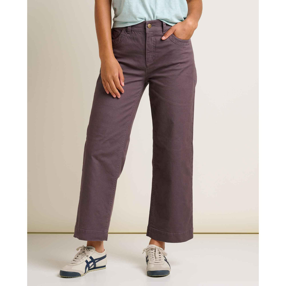 Toad & Co Women's Earthworks Wide Leg Crop Pant-Raisin-Killington Sports