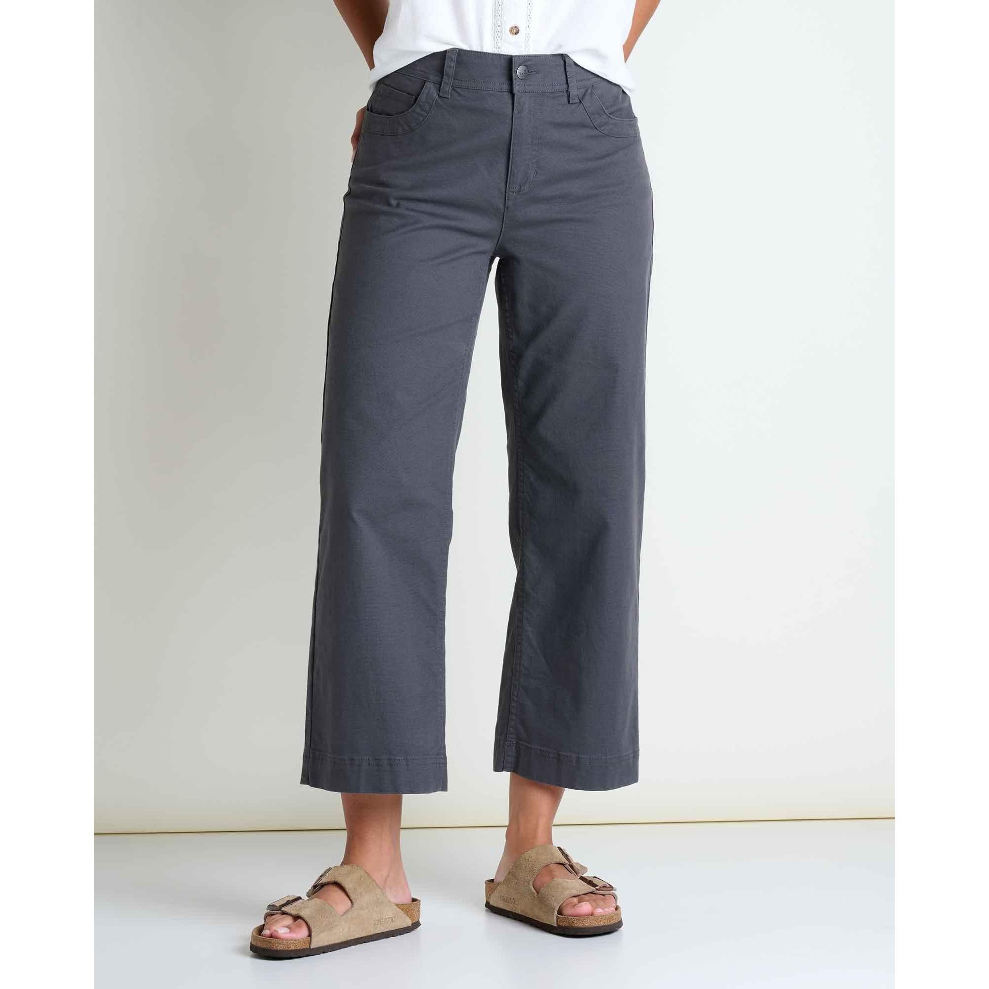 Toad & Co Women's Earthworks Wide Leg Crop Pant-Soot-Killington Sports