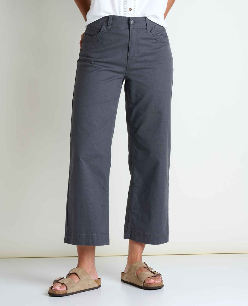 Toad & Co Women's Earthworks Wide Leg Crop Pant-Soot-Killington Sports