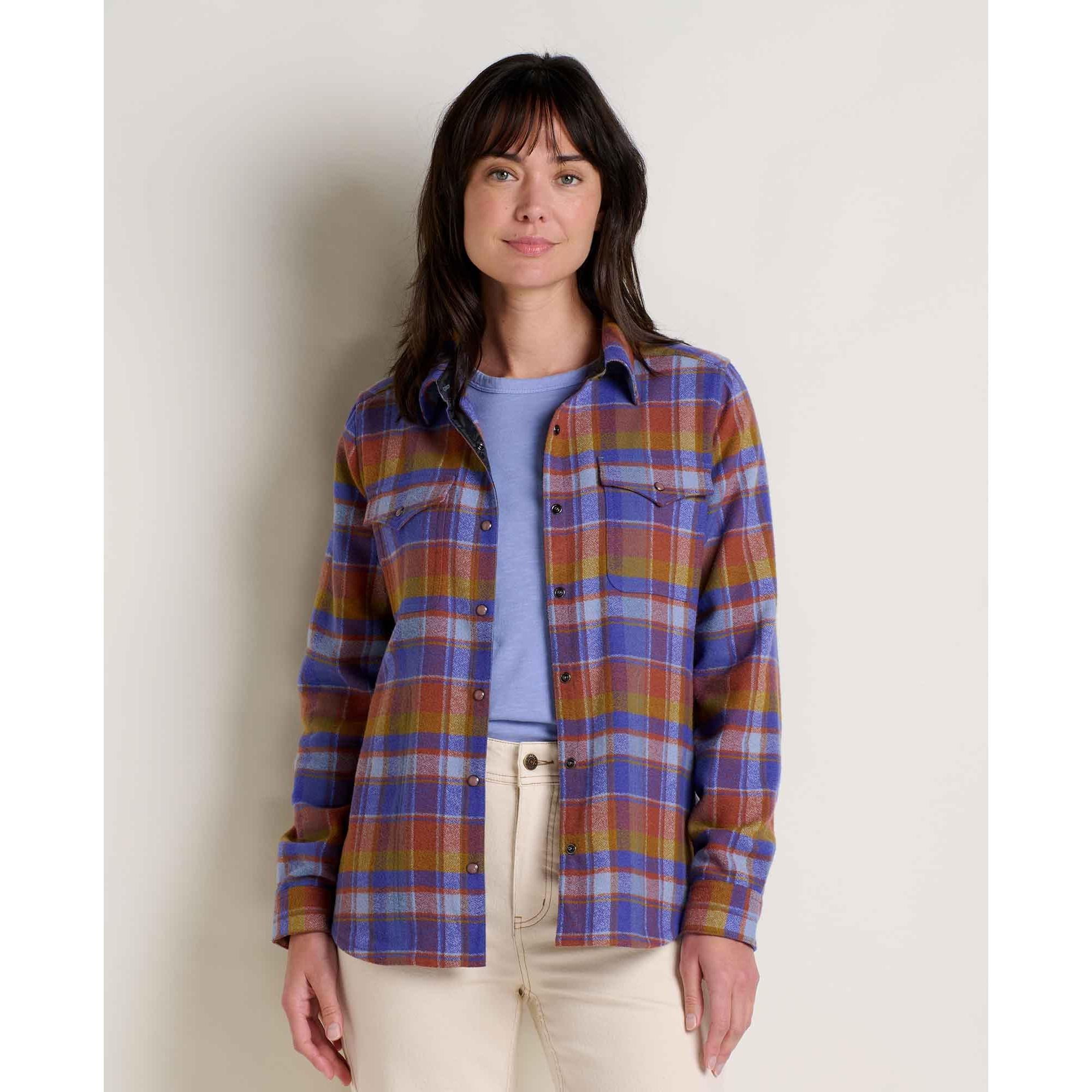 Toad & Co Women's Folk Yeah Shirt Jacket-Dark Roast-Killington Sports