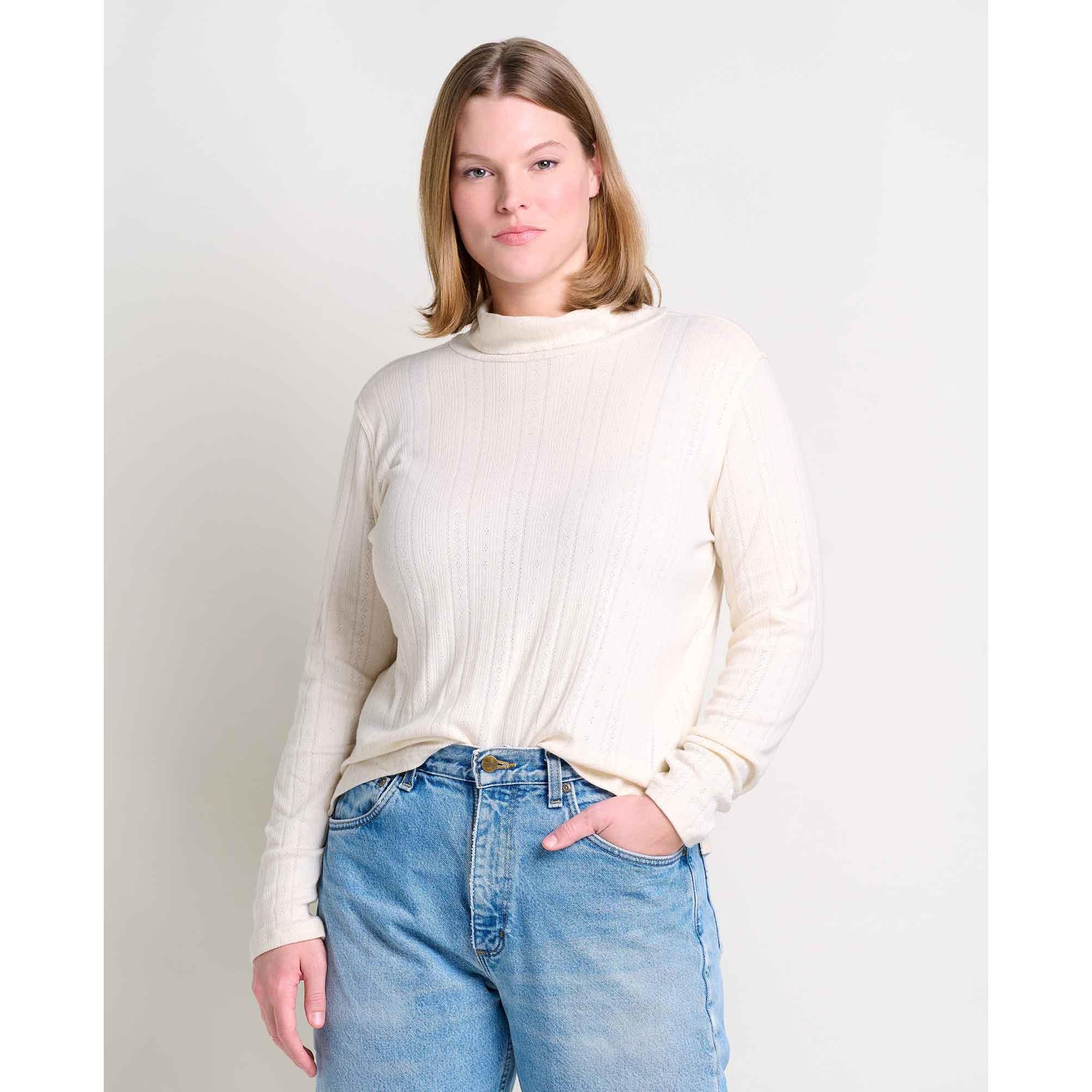 Toad & Co Women's Foothill Pointelle Long Sleeve T-Neck-Killington Sports