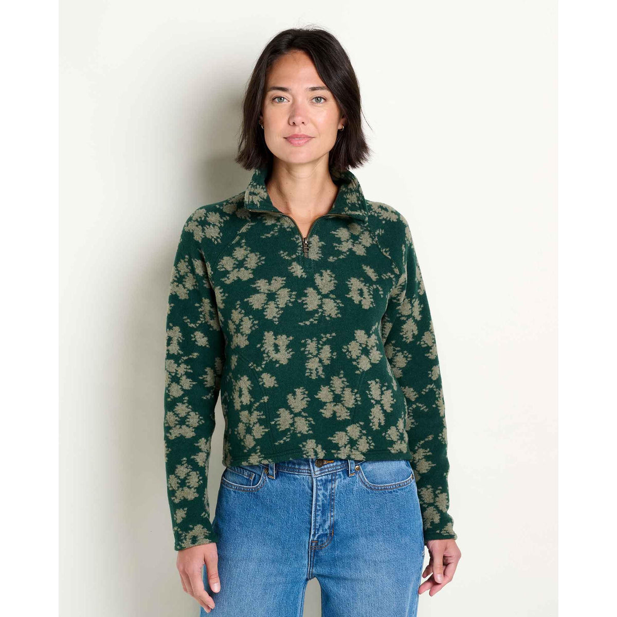 Toad & Co Women's Kennicott 1/4 Zip-Cilantro Pattern-Killington Sports