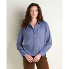 Toad & Co Women's Manzana Boxy Longsleeve Shirt-Ocean Print-Killington Sports