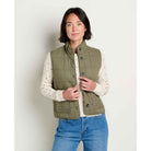 Toad & Co Women's Manzana Quilted Vest-Green Moss Pattern-Killington Sports