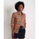 Toad & Co Women's Re-Form Flannel Long Sleeve Shirt-Umber Madras-Killington Sports