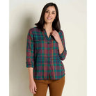 Toad & Co Women's Re-Form Flannel Longsleeve Shirt-Winterberry-Killington Sports