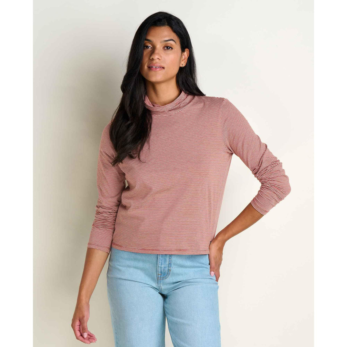 Toad & Co Women's Rosalie Longsleeve Turtle-Neck-Campfire Pattern-Killington Sports