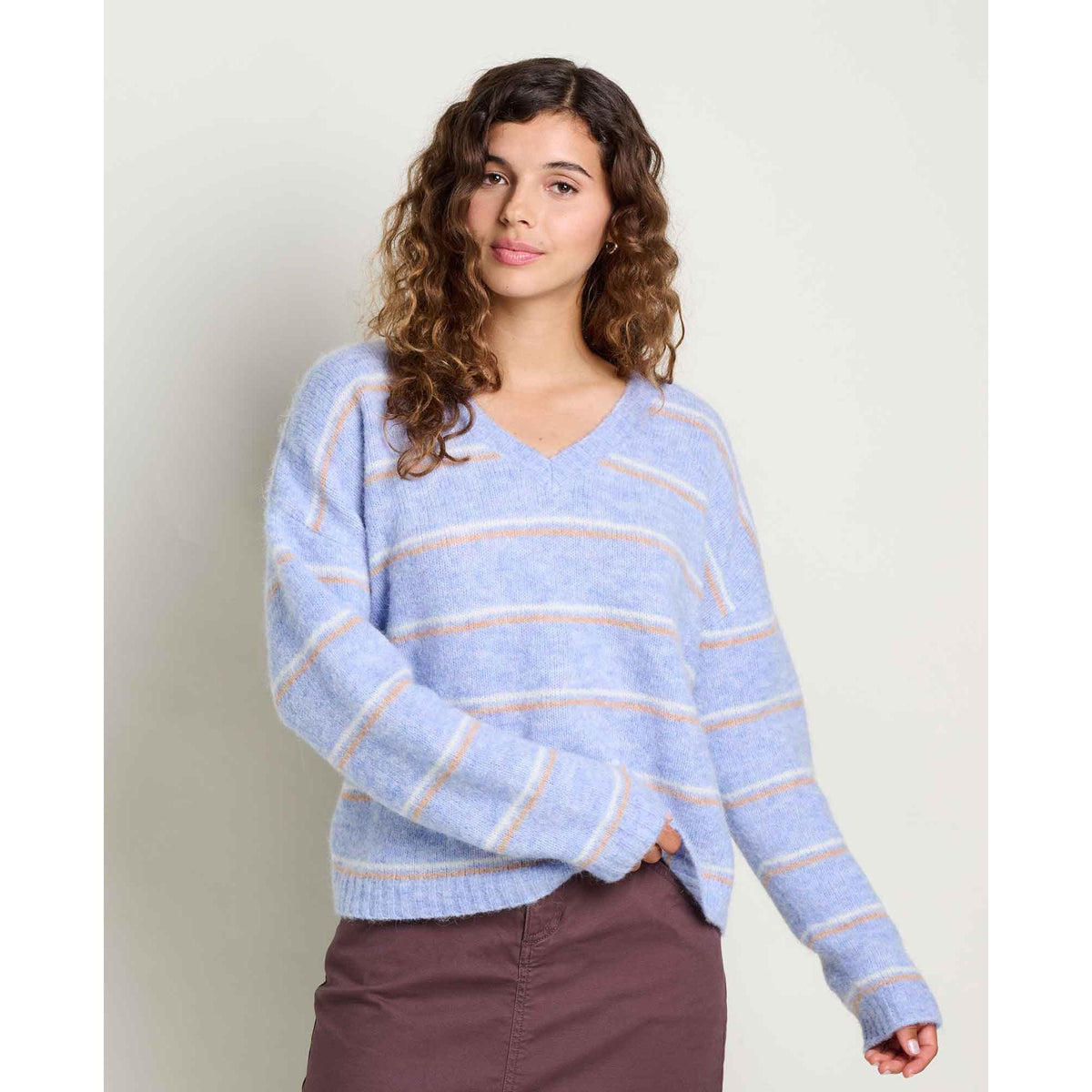 Toad & Co Women's Toddy Pullover Sweater-Weathered Blue Pattern-Killington Sports