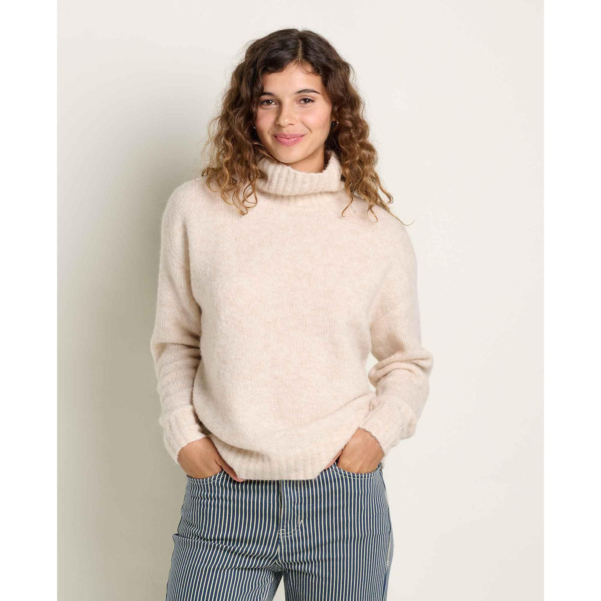 Toad & Co Women's Toddy T-Neck Sweater-Barley-Killington Sports