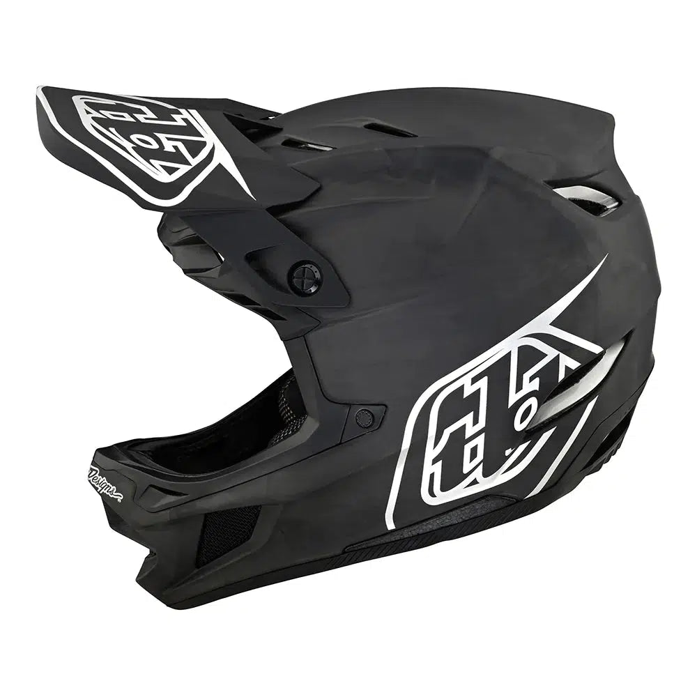 Troy Lee D4 Carbon Helmet-Black/Silver-Killington Sports