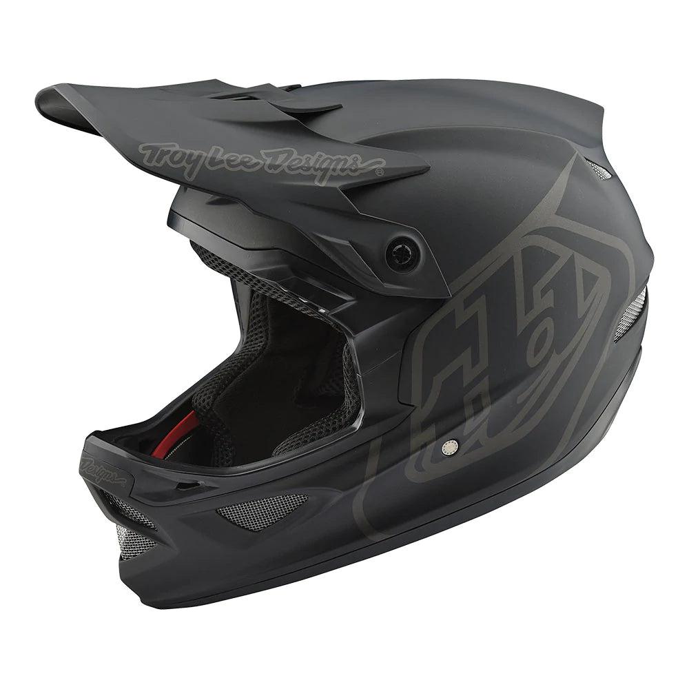 Troy Lee Designs D3 Fiberlite MTB Helmet- 2022-Mono Black-Killington Sports