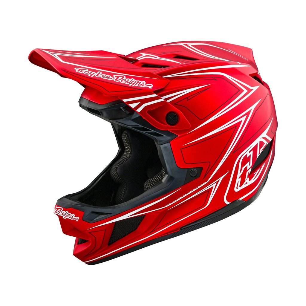 Troy Lee Designs D4 Composite Helmet Pinned w/MIPS-Red-Killington Sports