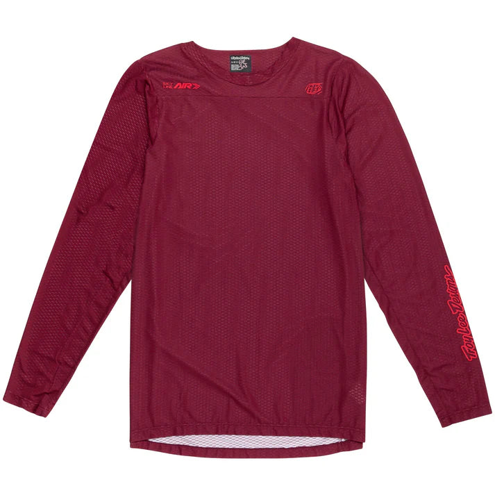 Troy Lee Designs Men's Skyline Air Long Sleeve Jersey Mono-Oxblood-Killington Sports