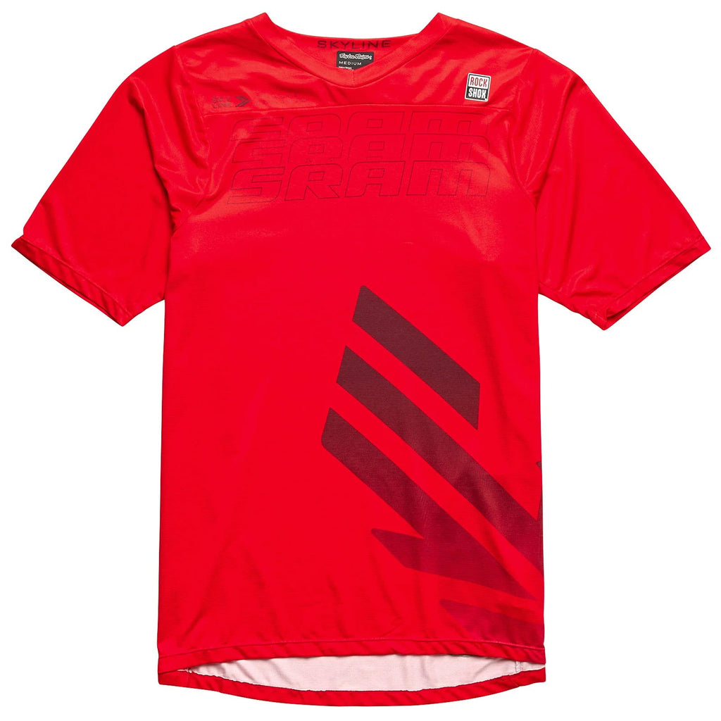 Troy Lee Designs Men's Skyline Shortsleeve Jersey SRAM Eagle One-Fiery Red-Killington Sports