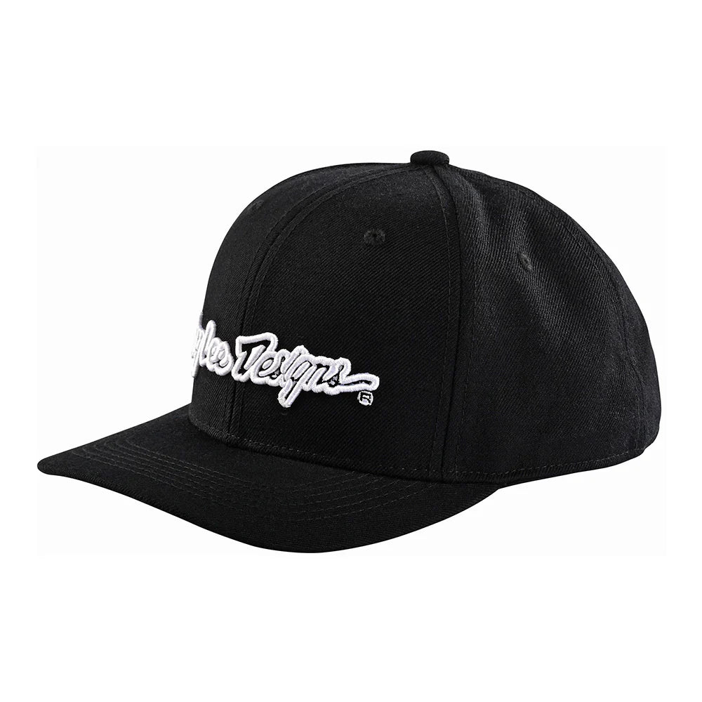 Troy Lee Designs Snapback Hat Signature-Black/White-Killington Sports