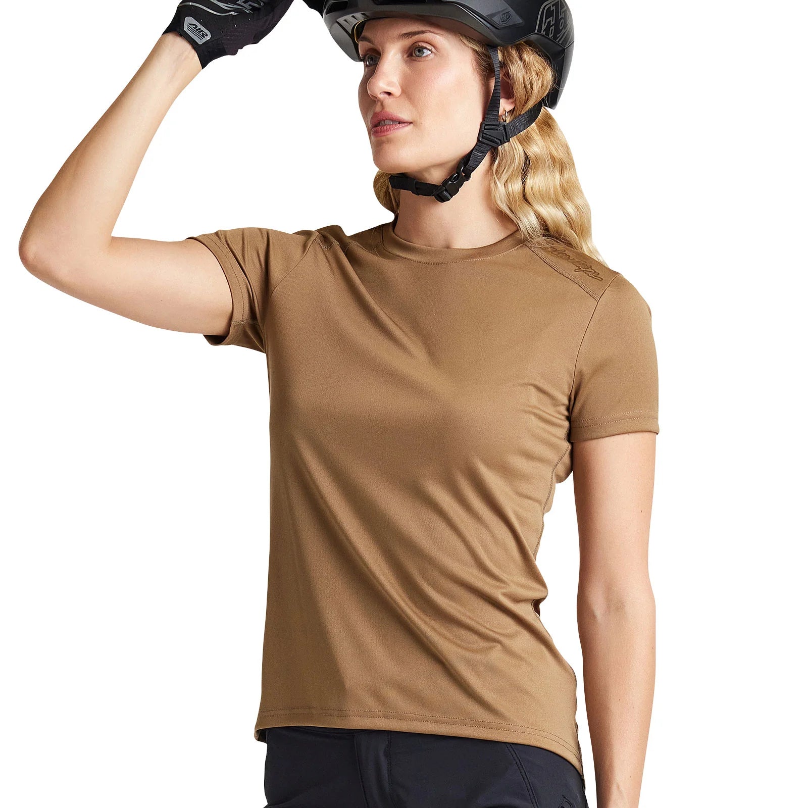 Troy Lee Designs Women's Lilium Shortsleeve Jersey Solid-Coffee-Killington Sports