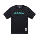 Troy Lee Designs Youth Skyline Ride SS Tee Signature-Black/Real Teal-Killington Sports