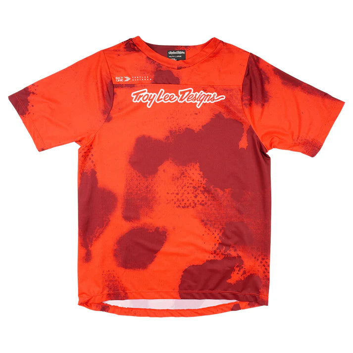 Troy Lee Designs Youth Skyline Short Sleeve Jersey Flared-Fiery Red-Killington Sports