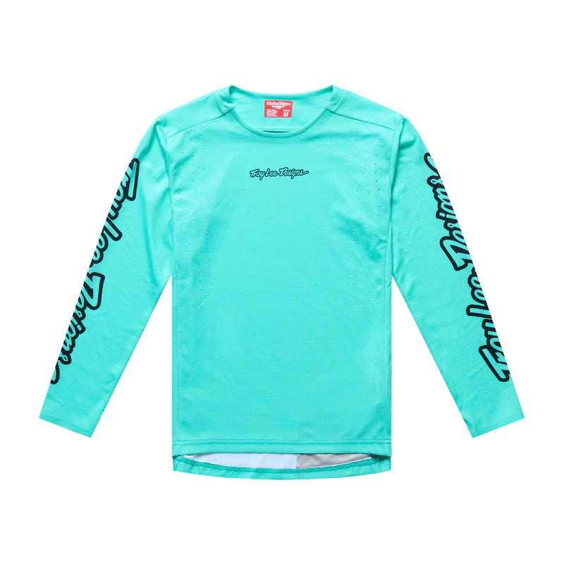Troy Lee Designs Youth Sprint Pro LS Jersey Mono-Real Teal-Killington Sports