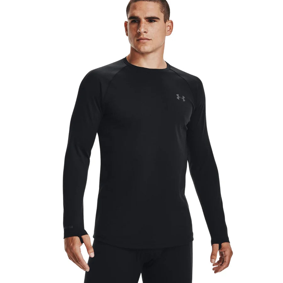 Under Armour Men's ColdGear Baselayer 3.0 Crew-Black-Killington Sports