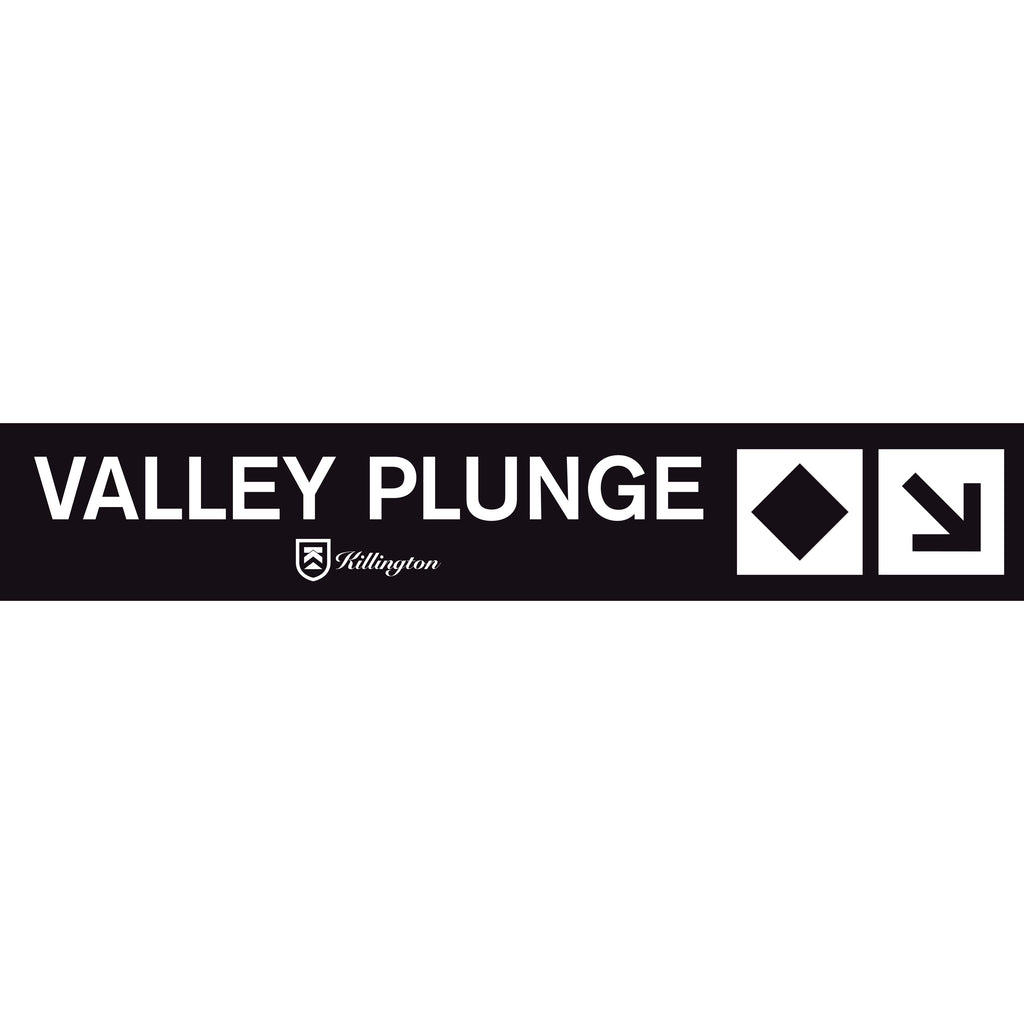 Valley Plunge Trail Sign-Killington Sports