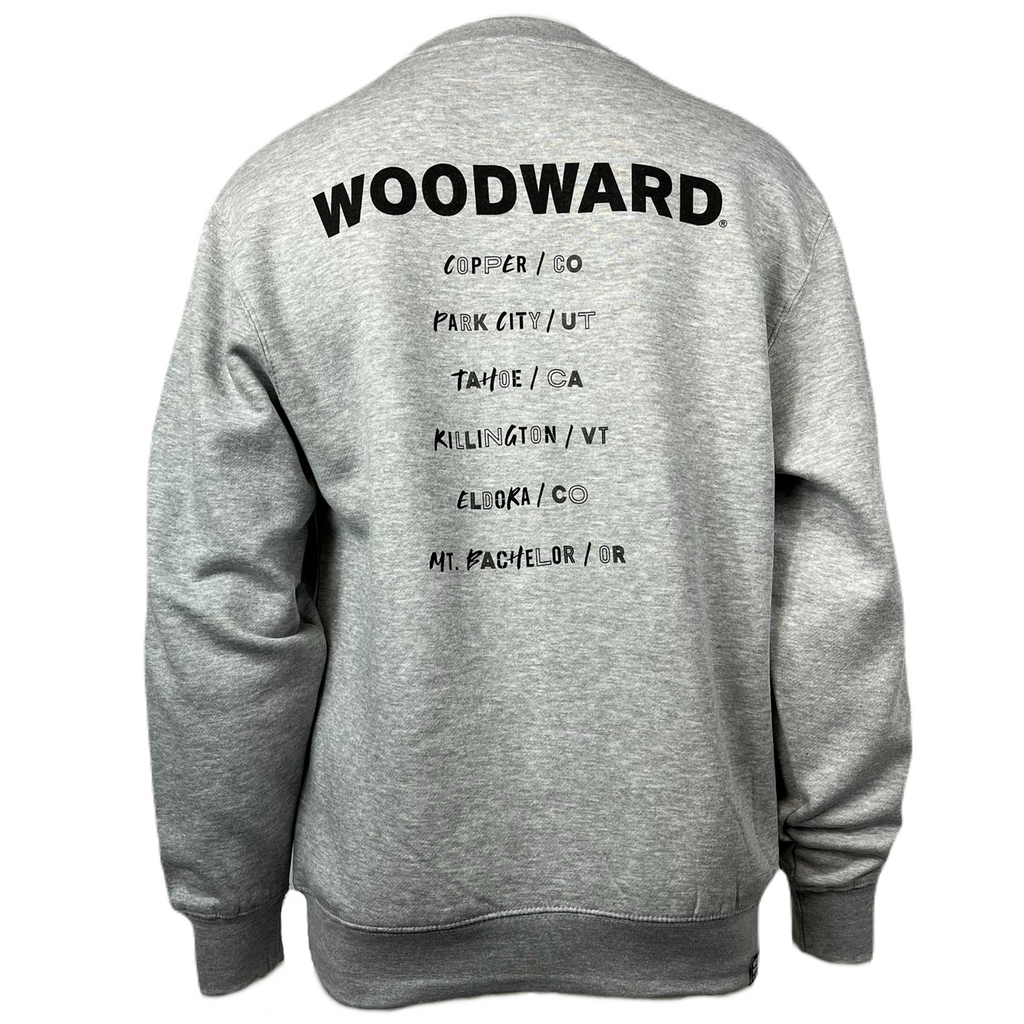 Woodward 2023 Tour Crewneck Sweatshirt-Heather Grey-Killington Sports