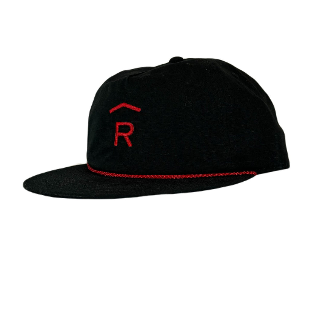 Woodward REDS Ripstop Pinch Front Hat-Black-Killington Sports
