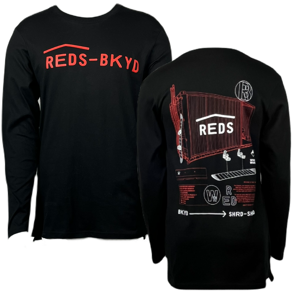 Woodward REDS Schematic Long Sleeve T-Shirt-Black-Killington Sports