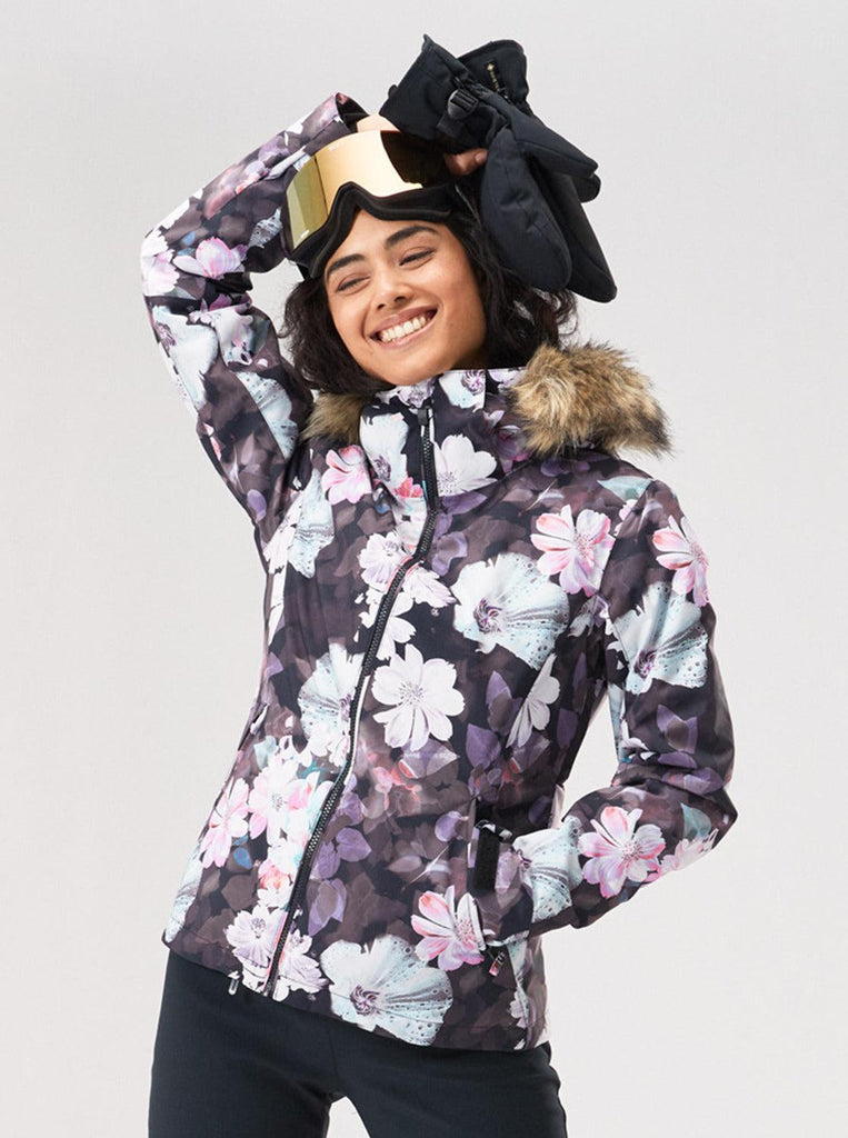 Roxy Women's Jet Ski Jacket-True Black Blurry Flower-Killington Sports